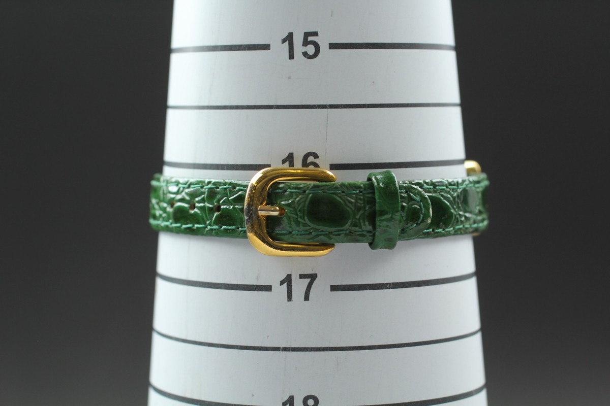 Exc+5] Vintage FENDI 640L Chameleon Quartz 24mm green belt Women's