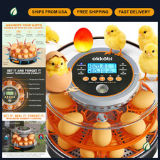 12-20 Egg Incubator with Automatic Turning Egg Candler - Perfect for Hatching