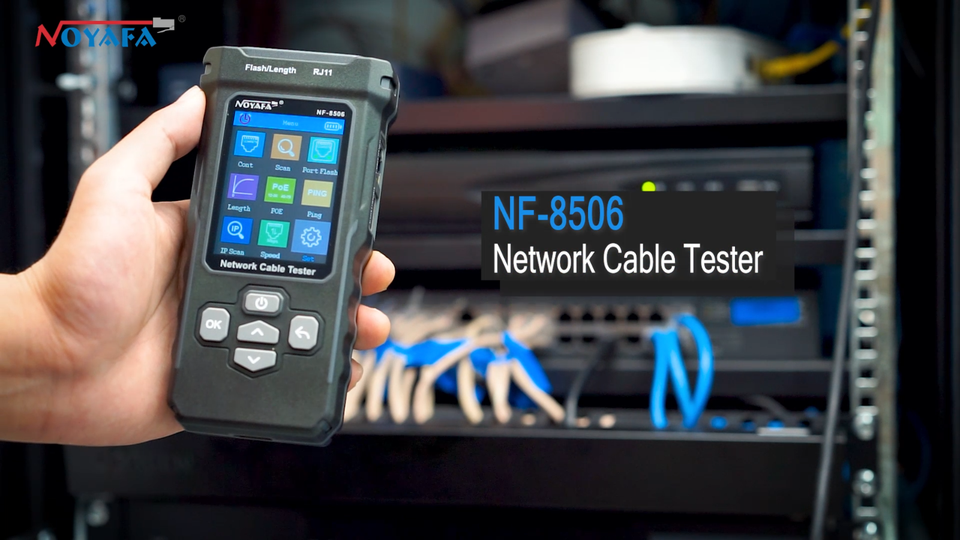 NOYAFA NF-8506 Tester per cavi Ethernet con test PING/IP scan Tester per cavi di rete RJ45 RJ11 strumenti di rete Tracker per cavi  1420
