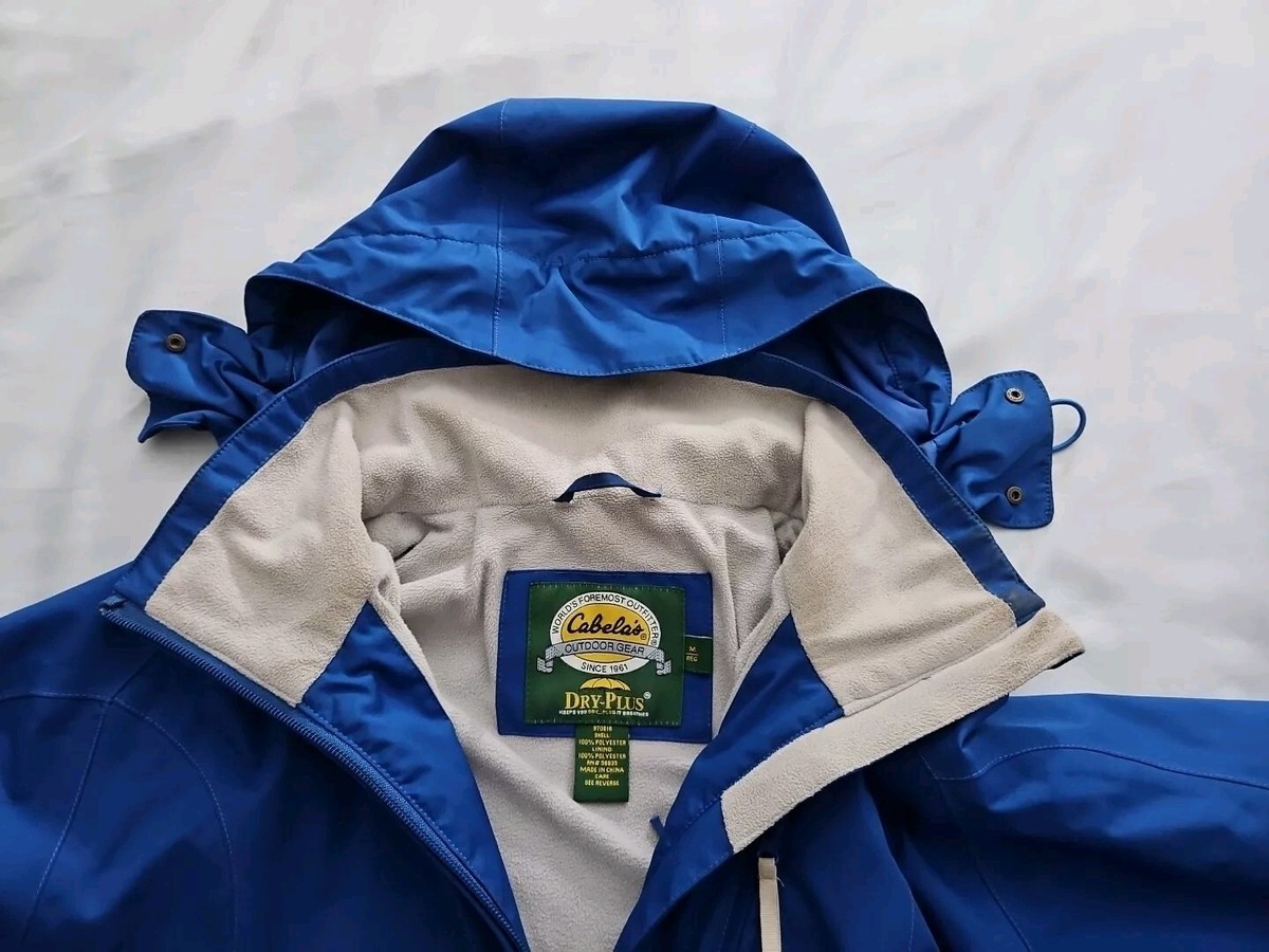 Cabela's Dry-Plus XL 青/グレー CABELAS Dry Plus Ultra Men's Full-Zip Hoodie Packable Nylon