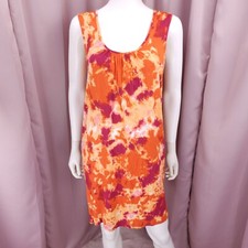 Michael Kors Women's Floral Scoop Neck Sleeveless Backless Shift Dress Medium