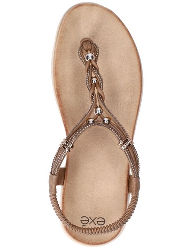 EXE BZX46067 JA3 SANDALI INFRADITO SCARPE DONNA FIBBIA CINTURINO ALLA CAVIGLIA - Imagen 2 de 2