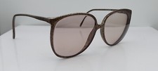 Vintage Lamy Boston Brown Marble Round Sunglasses FRAMES ONLY France