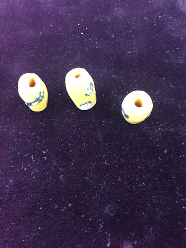 3 pezzi perle di vetro antiche Venezia vecchia Venezia Old Trade Beads - Foto 4 di 9