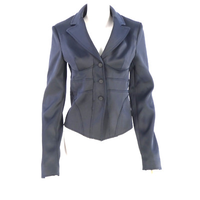 Zara Korsett Jacke Blazer dunkelblau tailliert tailliert formell Business Gr. S