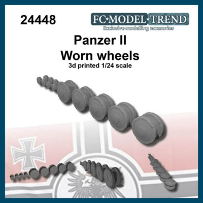 FC Model Trend 1/24 Panzer II Worn Wheels