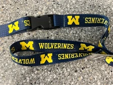 WOW! Michigan Wolverines 22" Detachable Quality Lanyard w/ Hook & FAST FREE SHIP