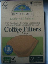 If You Care Coffee Filters, Number 2 size, cone type - 100 Count.