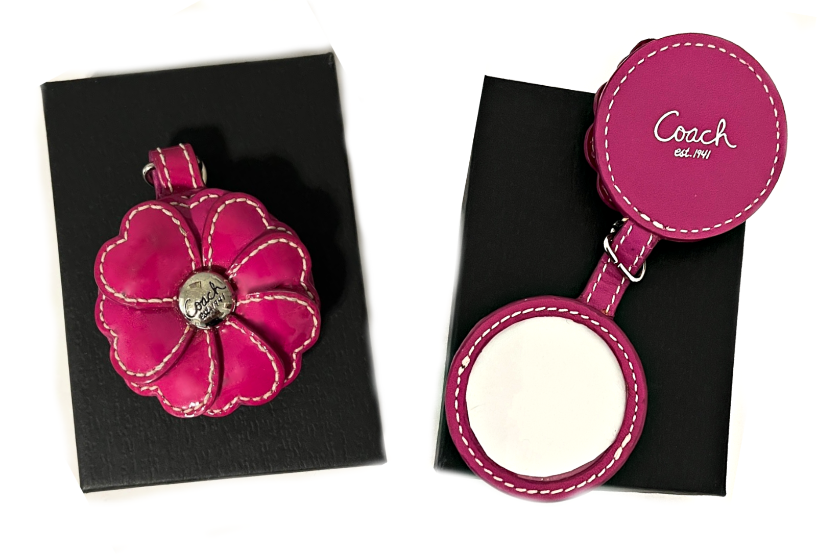 Coach Handbag Keychain Photo Charm Close Pink PreOwned eBay