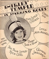 1936 Shirley Temple Movies Photographs Stories Book Saalfield Publisher 16p.