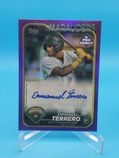 Enmanuel Terrero 2024 Topps Pro Debut #PD-12 Purple Foil Auto 87/299 - Pirates
