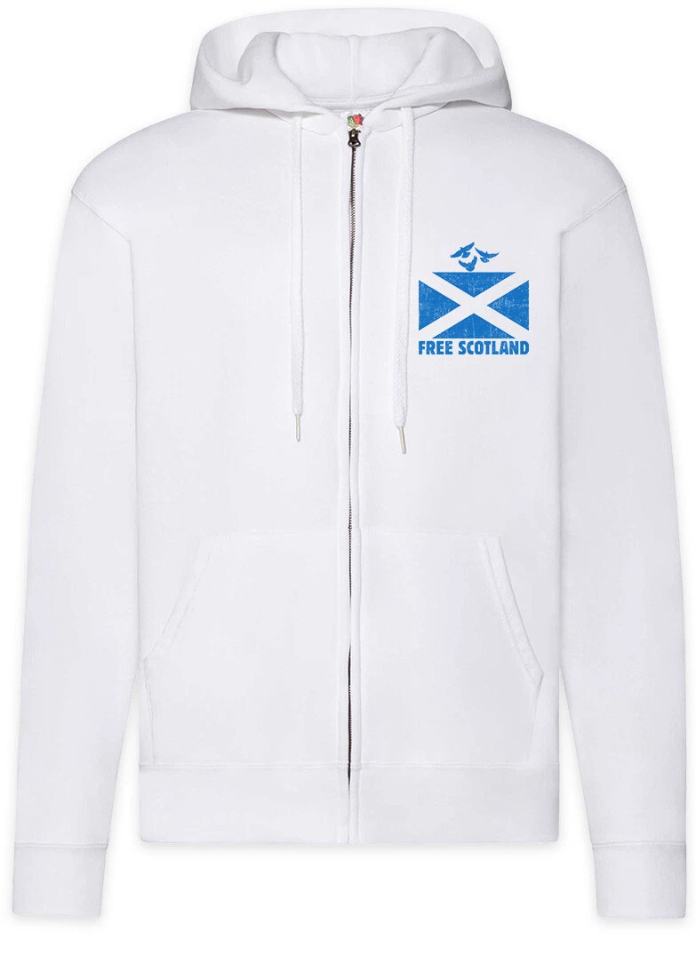 Free Scotland Zipper Hoodie Bannockburn Independence Scottish Flag Banner Yes