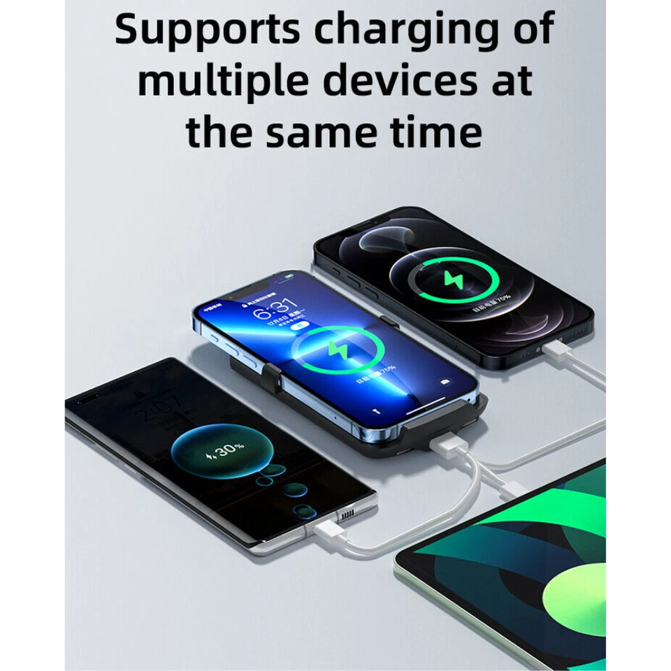 For iPhone 16 15 14 13 12 Samsung 10000mAh Battery Charger Cover Power Bank Case - Image 3 of 4