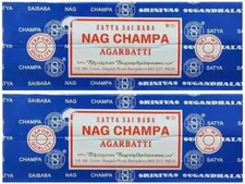 Satya Sai Baba Nag Champa Agarbatti Pack of 2 Incense Sticks Boxes 250gms