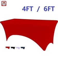 Spandex Fitted Tablecloth Rectangular Stretch Table Cover for Wedding Party