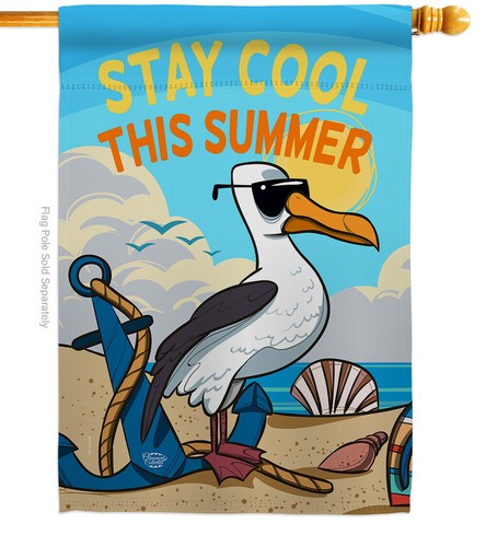 Stay Cool This Summer Garden Flag Fun In The Sun Decorative Yard House Banner - Picture 3 of 13