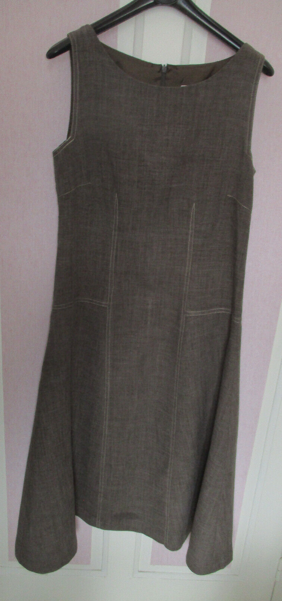 Robe en lin marron de chez Burton of London taille 38