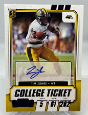 Tim Jones 2021 Contenders Draft Picks College Ticket Purple Rookie Auto Jaguars