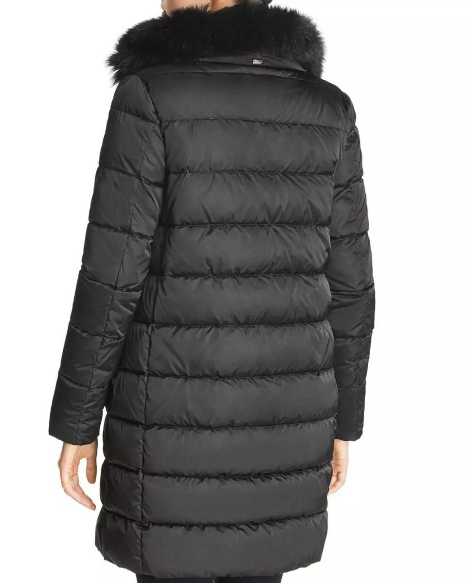 Herno fox fur sales trim satin down coat