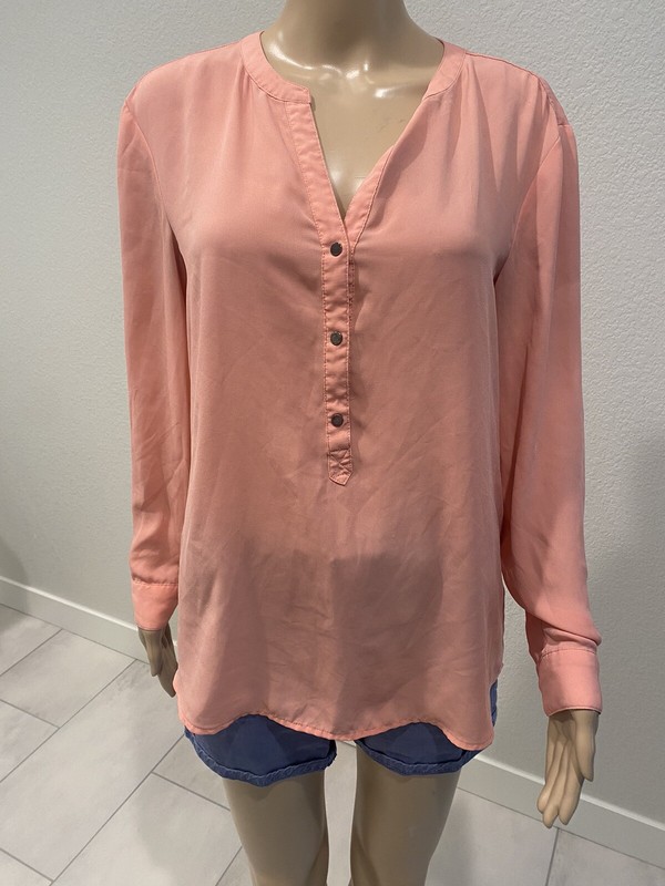 Adrianna Papell Women's Long Sleeve Peach Blouse Size M - 021