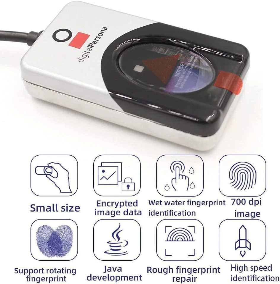 Digital Persona U.are.u 4500 USB Biometric Fingerprint Scanner Reader - Image 4 of 4