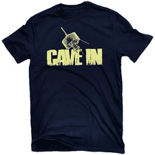 Cave In Band Satellite Logo Short Sleeve Cotton Navy All Size T-Shirt OB256