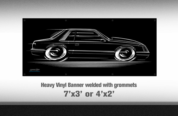 BIG BANNER 4 Eyed Fox Body Mustang Ford Notch GT LX 5.0 1986