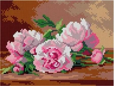 Orchidea Needlepoint canvas for halfstitch without yarn after Jules Alexandre...
