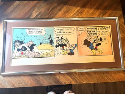 Vintage Lil' Abner Cartoon Strip - Signed and Numbered Lithograph - Al Capp