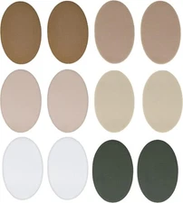 Johnson & Smith Iron On Patches - 12-Piece Patch for Clothing, Khaki 