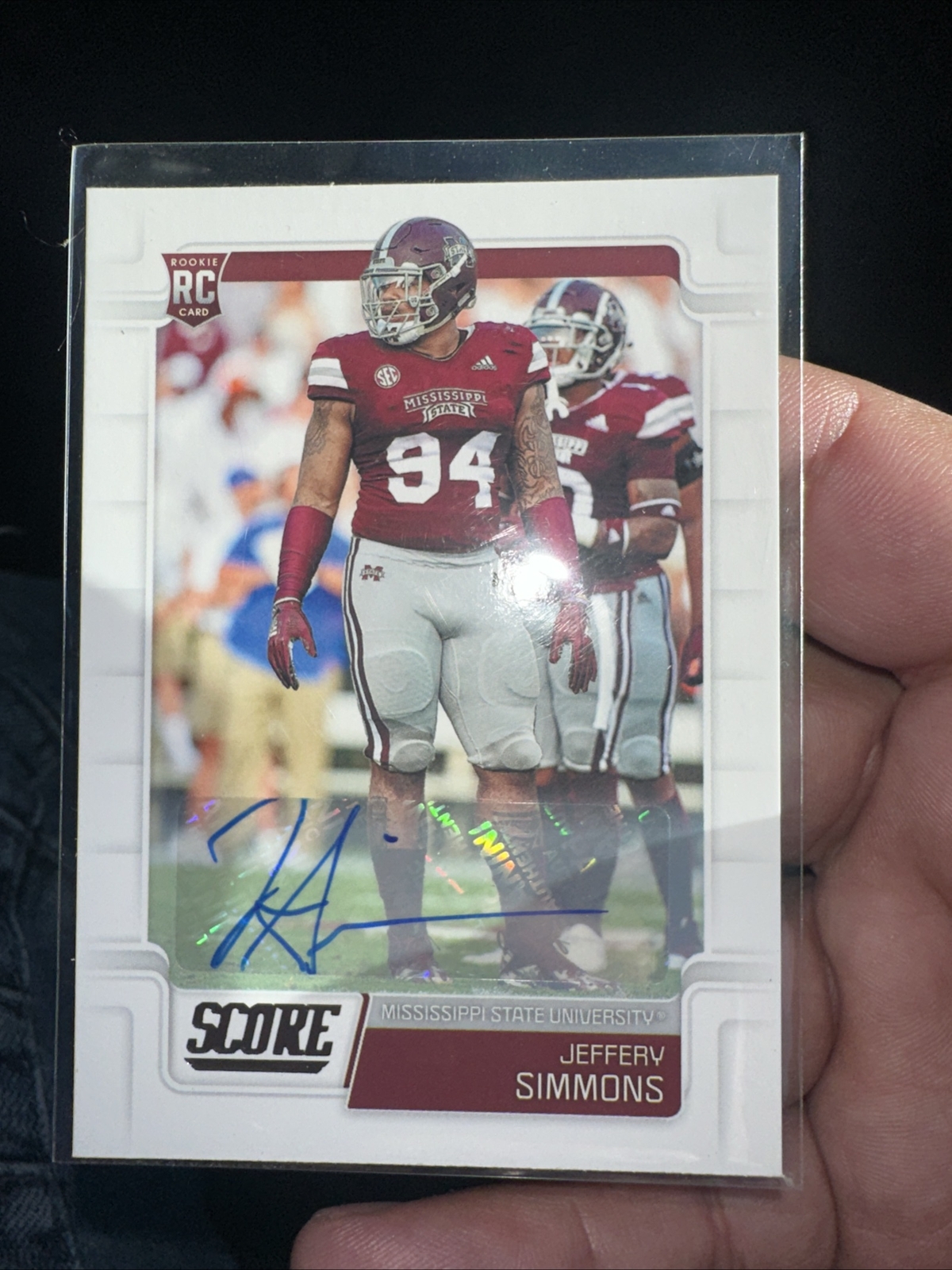 2019 Score Rookies Signatures Jeffery Simmons #397 Rookie Auto RC