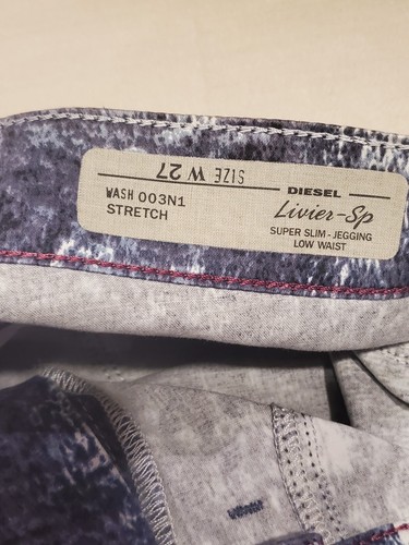 Diesel $198 Womens Blue Stonewash Livier Sp Super Slim Jeggings Jeans Size 4(27) - Picture 7 of 12
