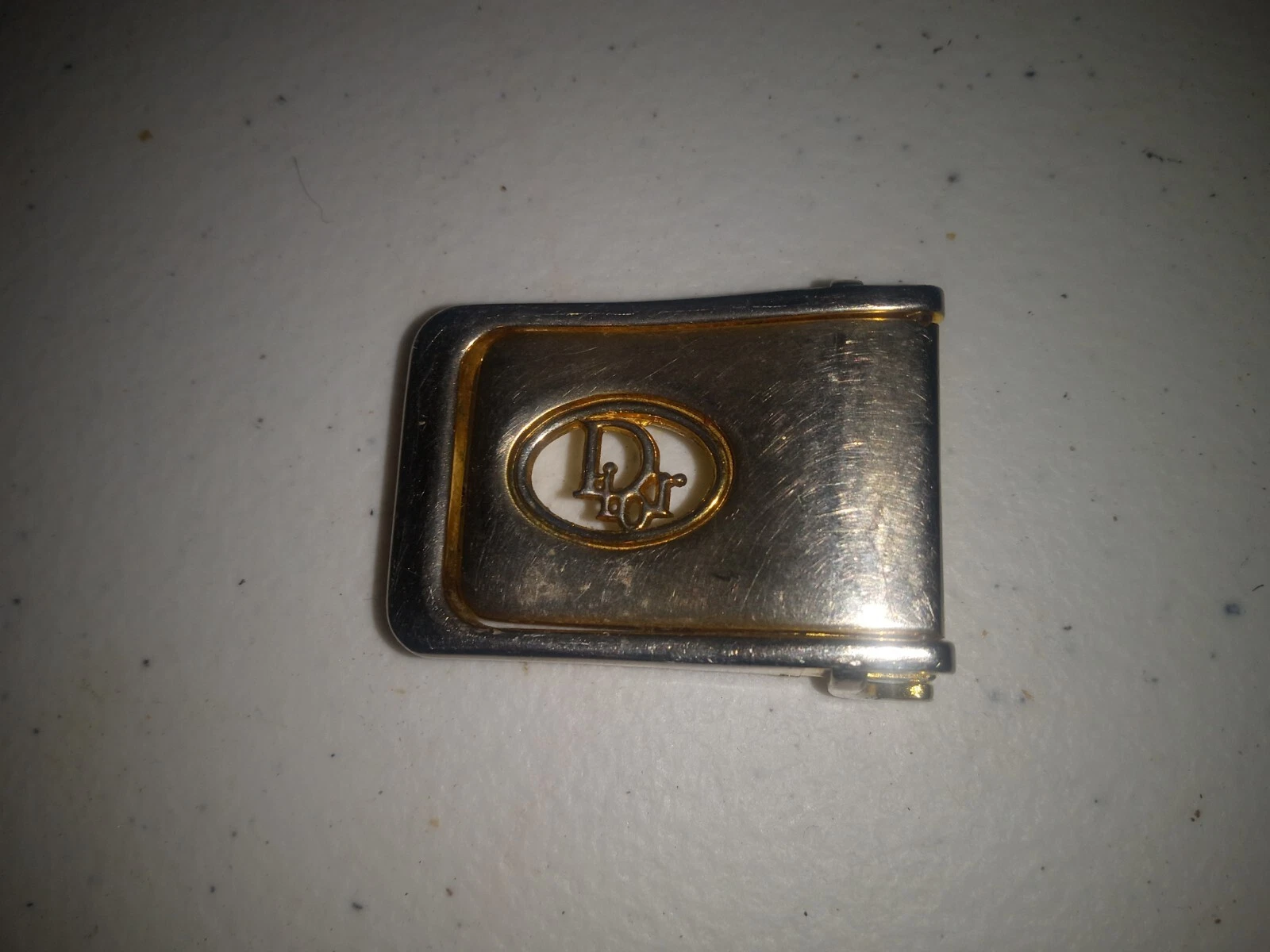 Ancienne boucle de ceinture DIOR laiton doré Christian Dior unisexe