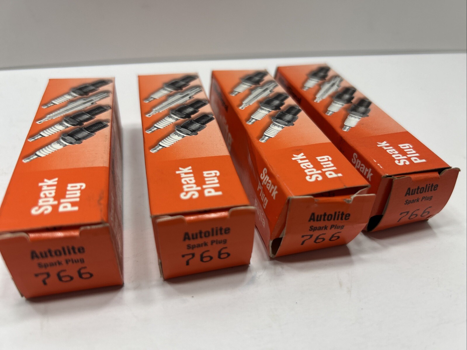 Set of 4  - Autolite 766 Copper Resistor Automotive Spark Plugs