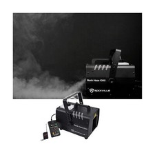 Rockville Rockhaze 1000 CFM DMX Hazer Machine, Water Based, 2 Remotes, Fluid ...