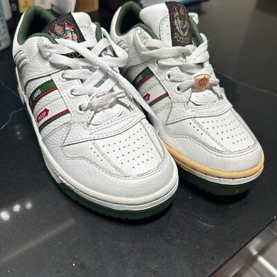 Vintage Y2K Troop Ice Lamb Size 4.5 Green And White Hip Hop Sneakers