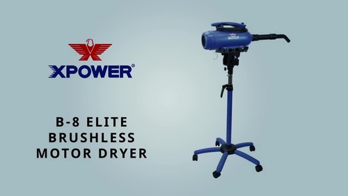 XPOWER B-8 Elite Pro 4 HP Bürste weniger Kraft Haustier Trockner mit variabler Geschwindigkeit und Hitze - Video 1 von 1