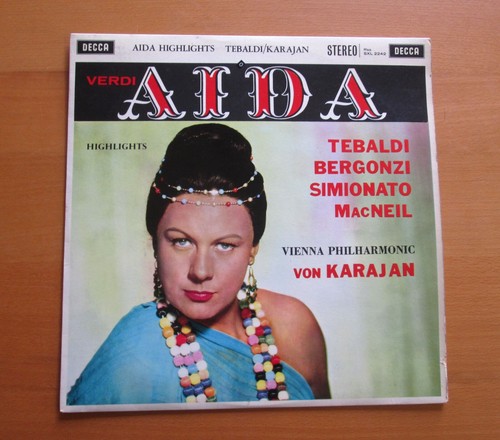SXL 2242 ED2 Verdi Aida Highlights Tebaldi Karajan Decca WBG Stereo VG - Picture 4 of 5