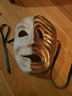 Authentic Venetian Paper Mache Mask - Venice Italy -  Venezia CA Macana