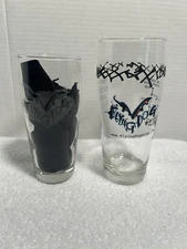 2 Different Flying Dog Brewery Beer Glasses Denver Co. SS