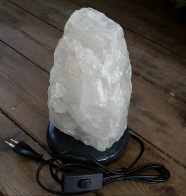 Edelstein Lampe Bergkristall Felsen Stein Tischleuchte Nachttischlampe ca. 3kg 