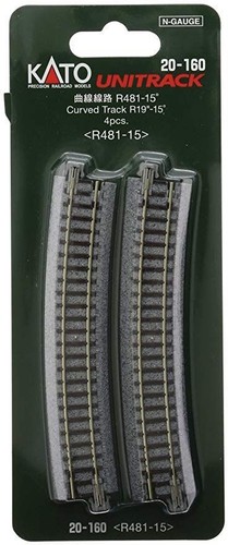 Kato 20-181 414/381mm 45º Curve Track WR414/381-45PC N scale New