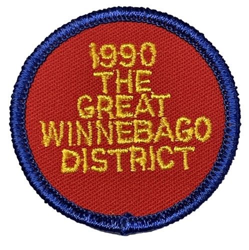 1990 Patch The Great Winnebago District BSA Boy Scouts Of America Badge Emblem