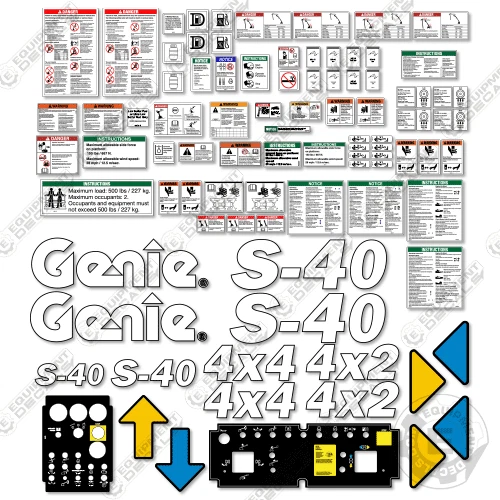 AFTERMARKET Fits Genie S40 Decal Kit Stick Boom - 7001 to 7182 - 7 YEAR OUTDOOR 3M VINYL!