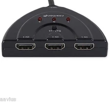 3-Port HDMI Input Selector Sharing Switch Box for Blu-ray Cable Box Video Games