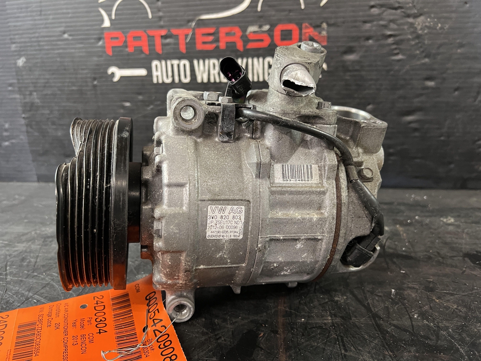 03-18 BENTLEY CONTINENTAL GT 6.0 A/C AIR CONDITIONER COMPRESSOR 3W0820803