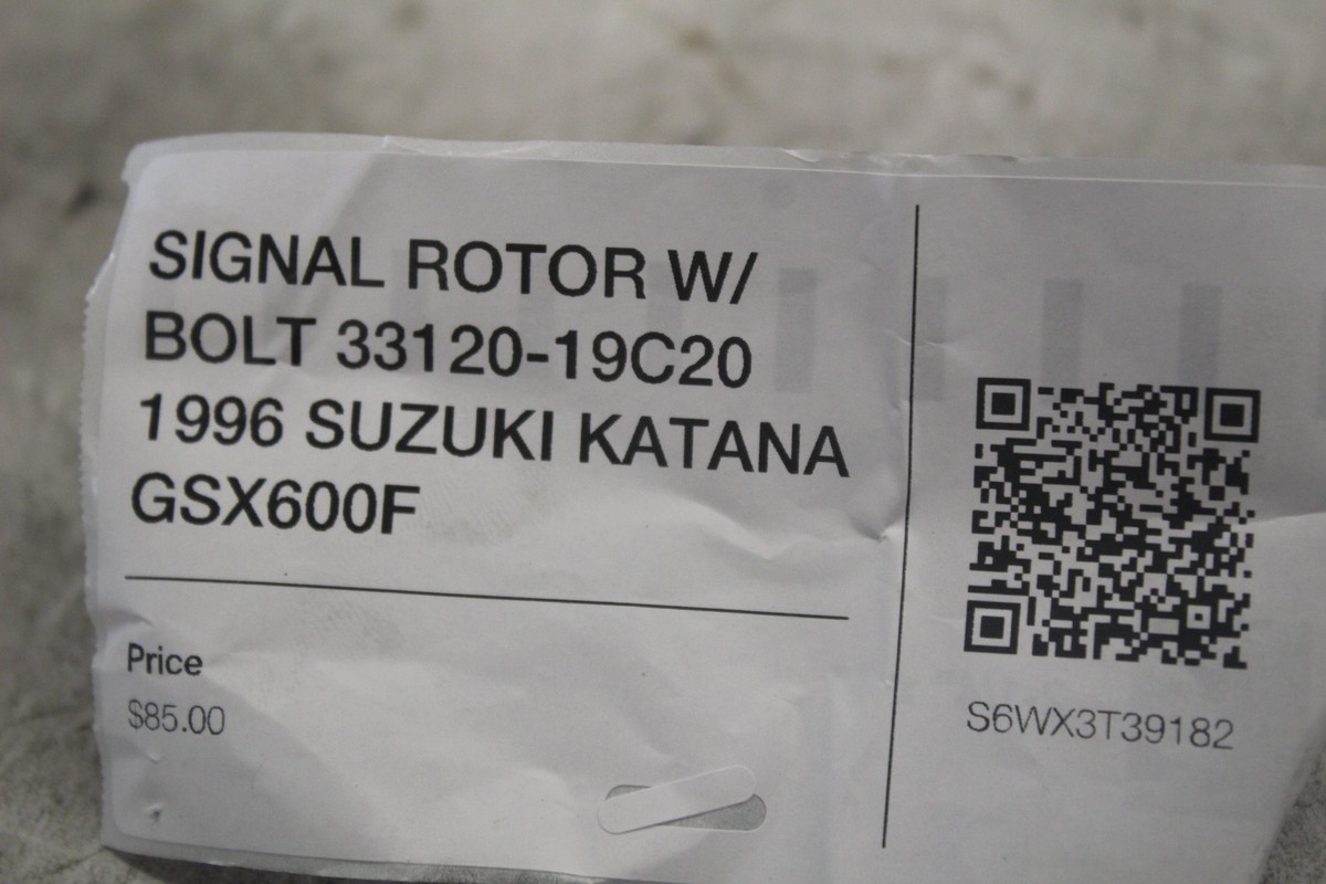 SIGNAL ROTOR W/BOLT 33120-19C20 1996 SUZUKI KATANA GSX600F | eBay