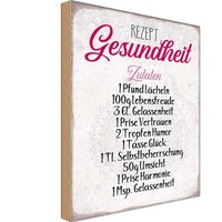 Holzschild 18X12 Cm Rezept Gesundheit Zutaten England Deko Geschenk Holz Schild
