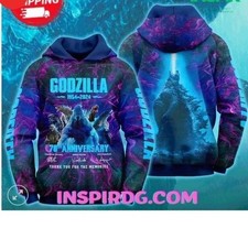 Godzilla 70th Anniversary Hoodie 3d hoodie