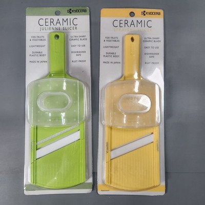 Lot of 2  Kyocera Ceramic Kitchen Slicers, Julienne and Straight, New in Package